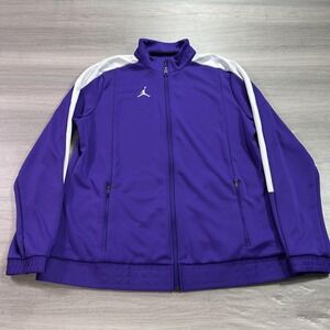 Jordan Track Jacket Womens XL Purple White Full Zip Athletic CN5364-546